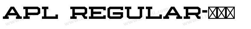 APL Regular字体转换 APL Regular字体转换